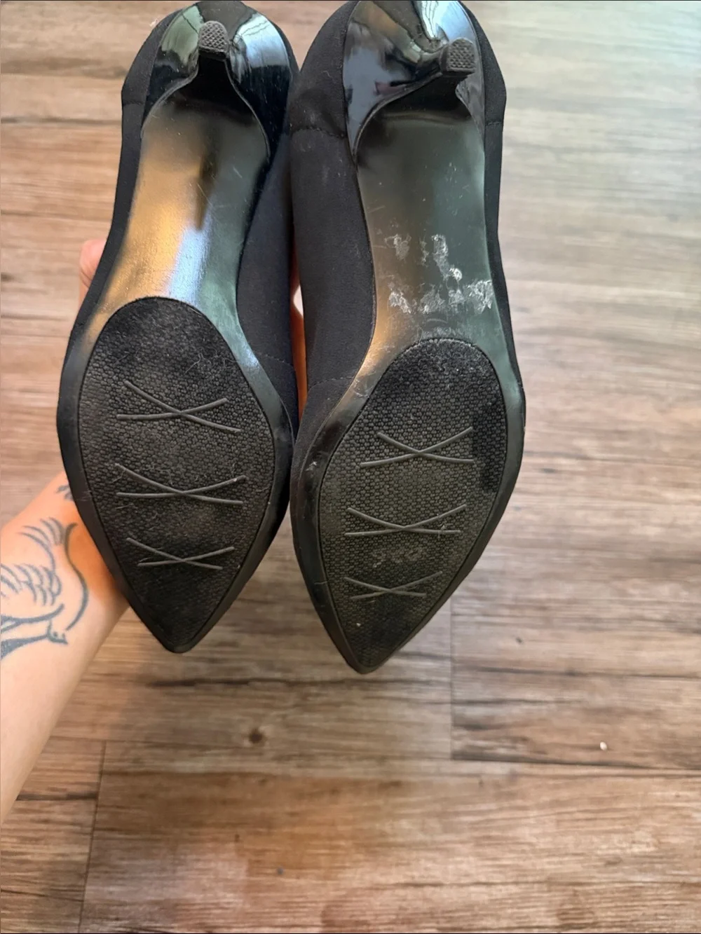 Impo Black Pointed-Toe Stretch Pumps - Classic Work Heels